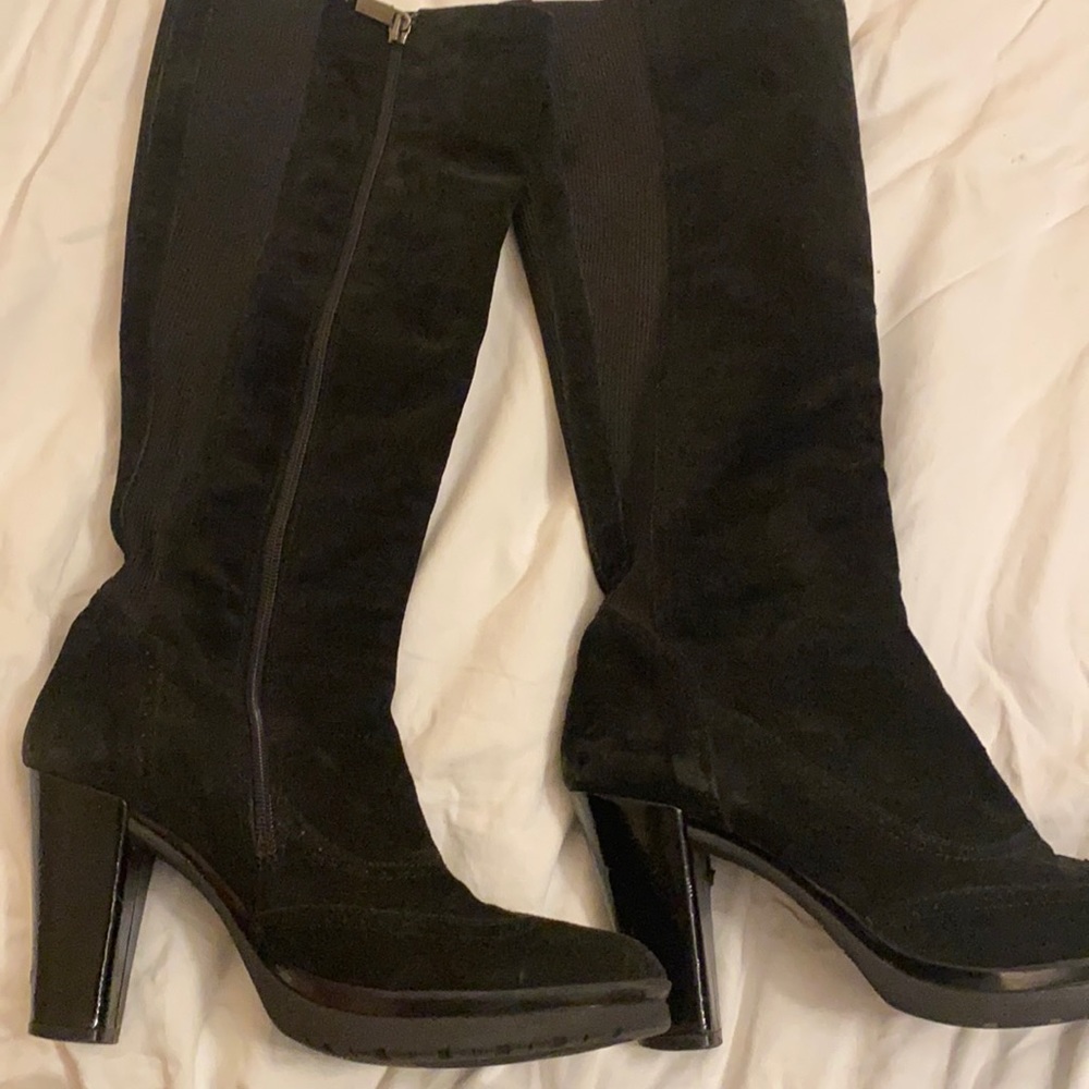 Aquatalia suede heeled boots